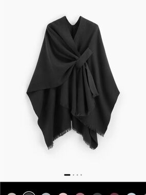 Cider Draped Fit Shawl in Black